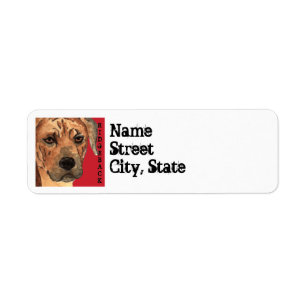 Étiquette Bloc de couleur Rhodesian Ridgeback