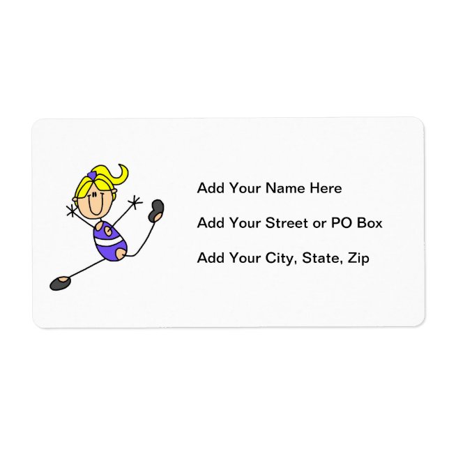 Étiquette Blond Girl Gymnast (Devant)