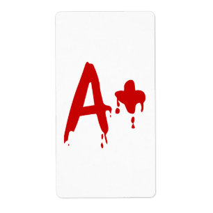 Étiquette Blood Group A+ Positive #Horror Hospital