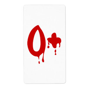 Étiquette Blood Group O+ Positive #Horror Hospital