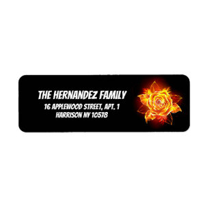 Étiquette Blooming Fire Rose