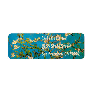 Étiquette Blossoming Almond Tree Van Gogh Fine Art