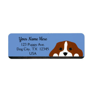 Étiquette Blue Cavalier King Charles Spaniel Chien chiot