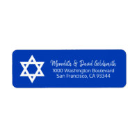 Blue White Star de David Bar Mitzvah Adresse