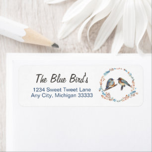 Étiquette Bluebird Couple Art