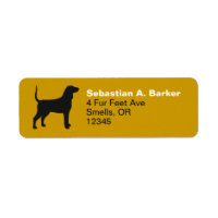Bluetick Coonhound Dog Silhouette Adresse de retou