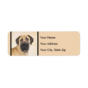 Étiquette Boerboel Peinture - Cute Original Chien Art