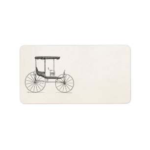 Étiquette Boguet antique hippomobile de chariot vintage de