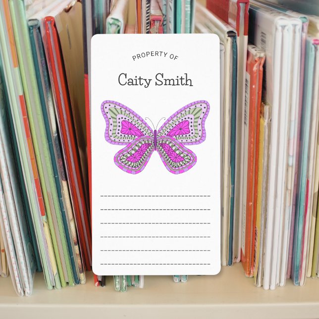 Étiquette Boho Butterfly, propriété de (Créateur téléchargé)