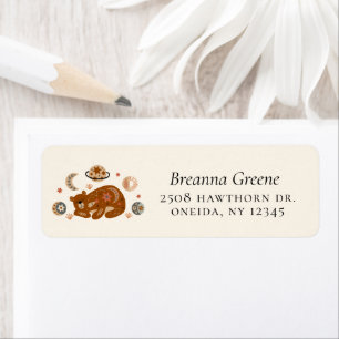 Étiquette Boho Celestial Bear Return Address