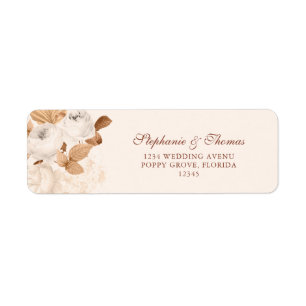 Étiquette Boho Copper et White Return Address
