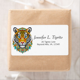 Étiquette Boho Hippie Chic Floral Year of the Tiger