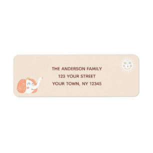 Étiquette Boho Ray of Sunshine Elephant Adresse de retour