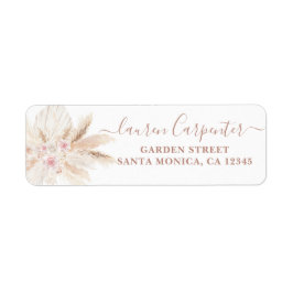 Étiquette Boho Tropical Rose Blush