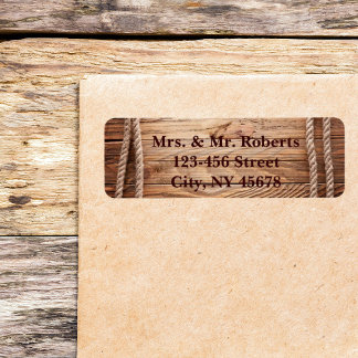 Étiquette bois de grange Botte Botte mariage campagnard occi