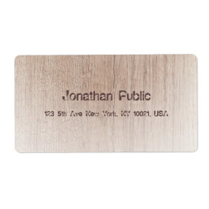 Étiquette Bois de tableau look Distressed Texte Modèle Livra