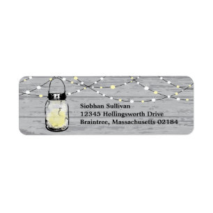 Étiquette Bois rustique pendage Mason jarres et Mariage d'éc