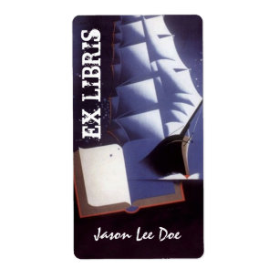 Étiquette Boîtes Ex Libris Vintage Pirate Voilier
