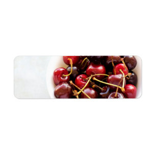 Étiquette bol de cerises