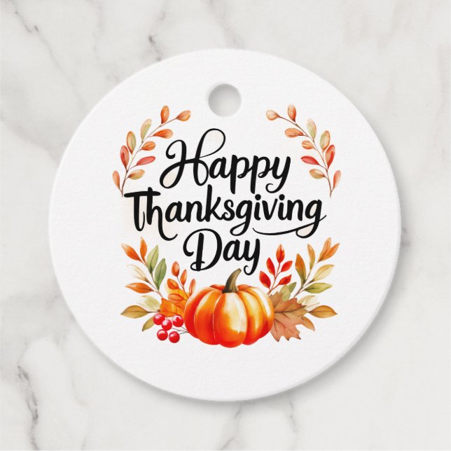Étiquette bon thanksgiving jour Favoriser avec Cit (Devant)