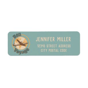 Étiquette Bon voyage Voyage Voyageons dans le monde design
