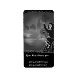 Étiquette boneyard Halloween