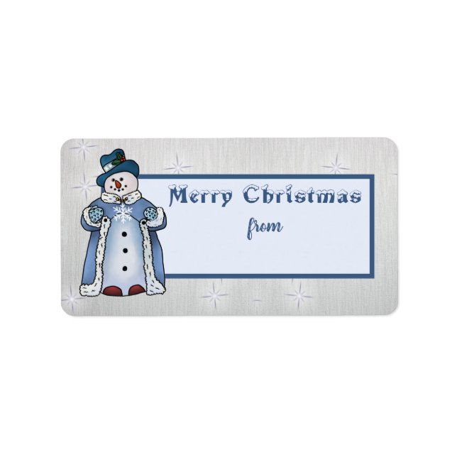 Étiquette Bonhomme de neige (Devant)