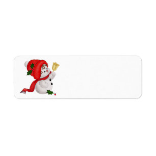 Étiquette Bonhomme de neige animated mignon