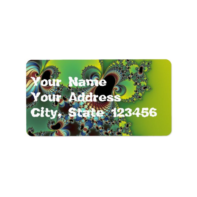 Étiquette Bonjour - Fractal (Devant)