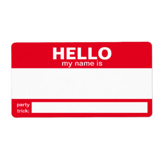 Étiquette Bonjour, je m'appelle.... badge d'événement / auto