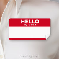 Bonjour mon nom — rouge classique