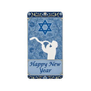 Étiquette Bonne année juive Shofar Salutation