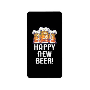 Étiquette BONNE NOUVELLE BIÈRE ! Soirée de la Saint Sylvestr