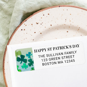 Étiquette Bonne St Patrick's Day Adresse de retour