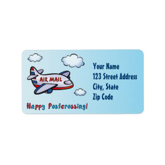 Étiquette Bonne traversée postale ! - Aéronefs.