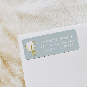 Étiquette Bonnet Bleu Bonnet Adresse de retour Label