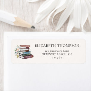 Étiquette Book Lover New Chapter Bookish Literate Adresse