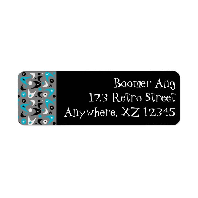 Étiquette Boomerangs rétro (Devant)
