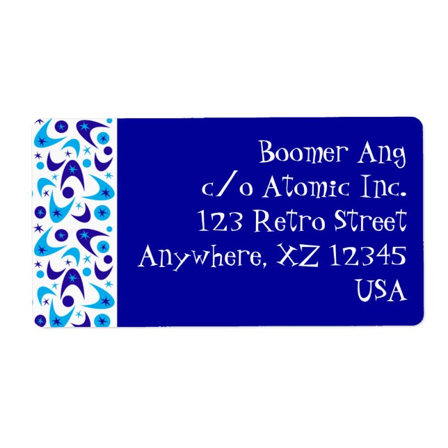 Étiquette Boomerangs rétro (Devant)
