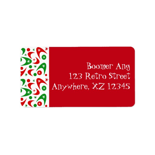 Étiquette Boomerangs rétro (Devant)