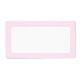 Étiquette Bordure couleur uni rose très pâle blanc