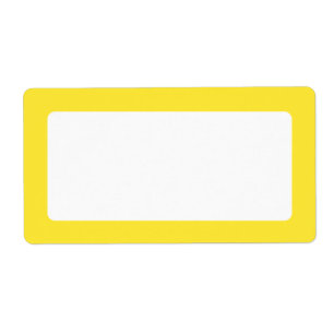 Étiquette Bordure de couleur unie jaune vierge