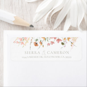 Étiquette Bordure du Mariage Fleur sauvage Sunny ID1023