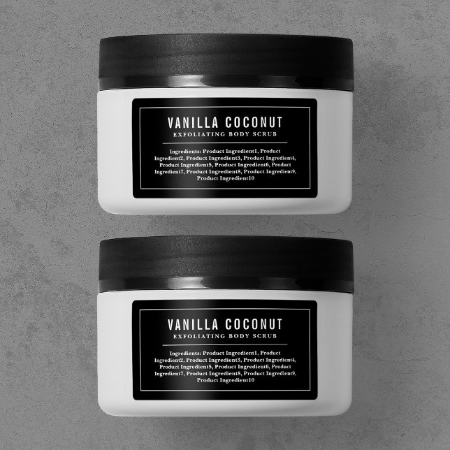 Étiquette Bordure et lignes blanches - Ingrédients de couleu (Créateur téléchargé)