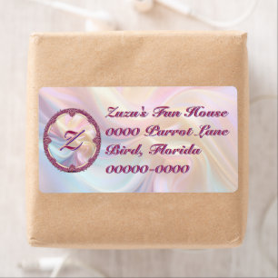 Étiquette Bordure Fantaisie Soie Pastel Coloré Personnaliser