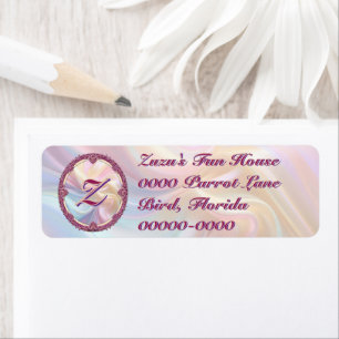 Étiquette Bordure Fantaisie Soie Pastel Coloré Personnaliser