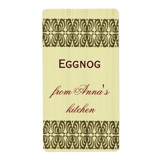 Étiquette Bordure personnalisée de l'auberge maison (Devant)