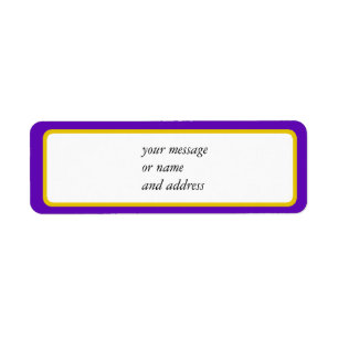 Étiquette Bordure Purple Et Or