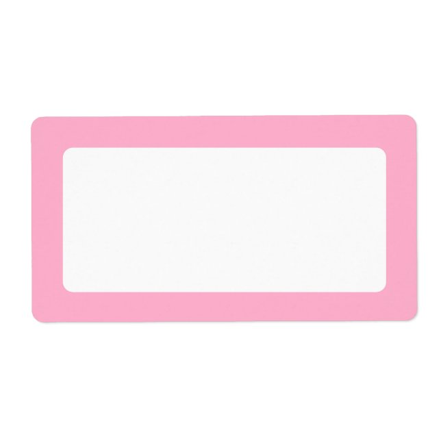 Étiquette Bordure rose clair (Devant)
