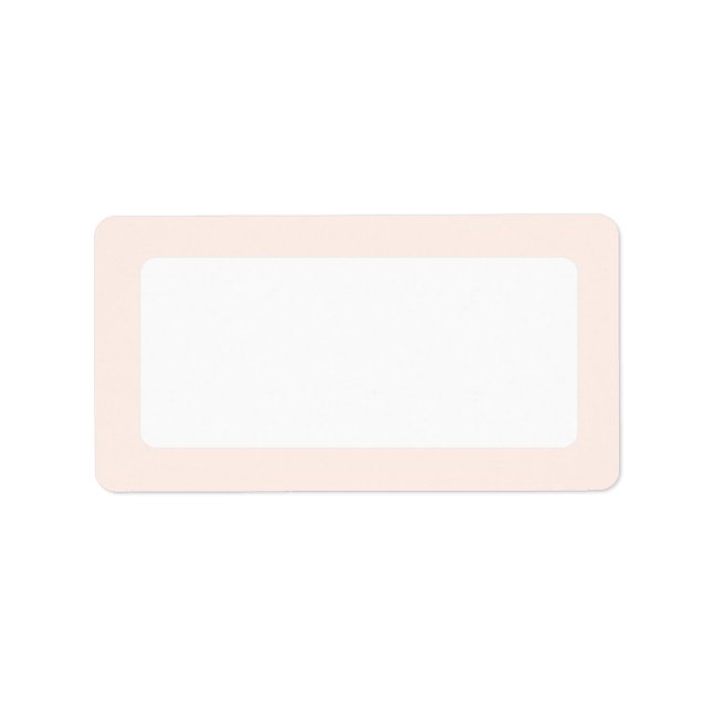 Étiquette Bordure rose pâle clair blanc (Devant)